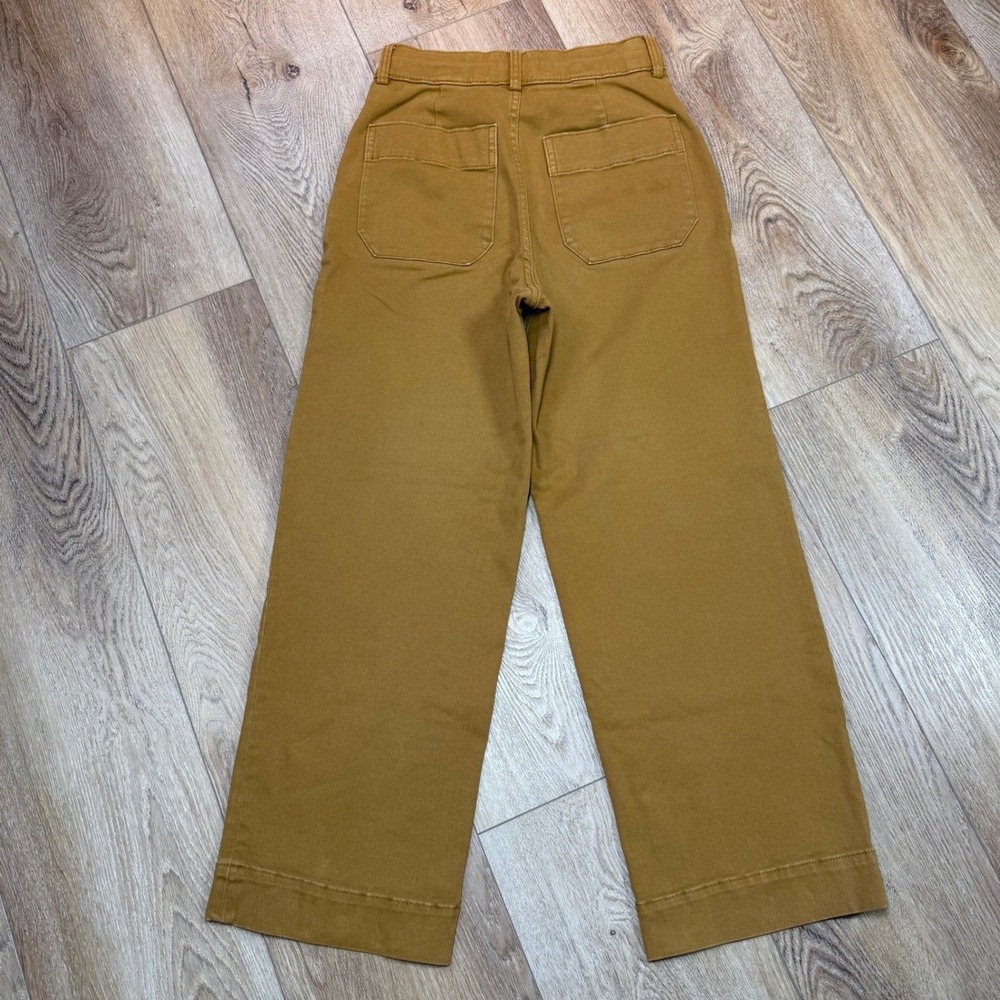 Everlane The Organic Crop Twill Wide-Leg Pant Brown Size 4 - Picture 10 of 12